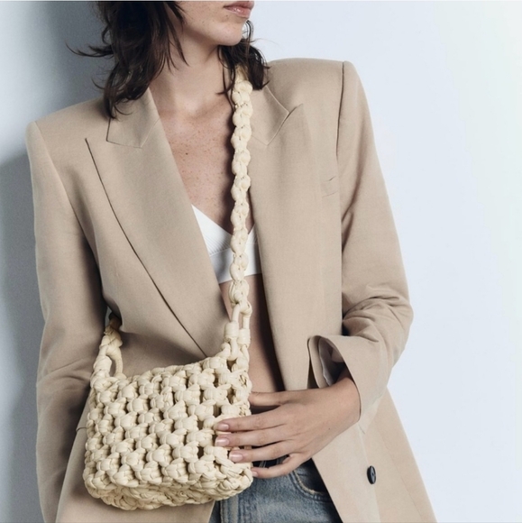 Zara Handbags - WOVEN CROSSBODY BAG